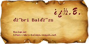 Ábri Balázs névjegykártya